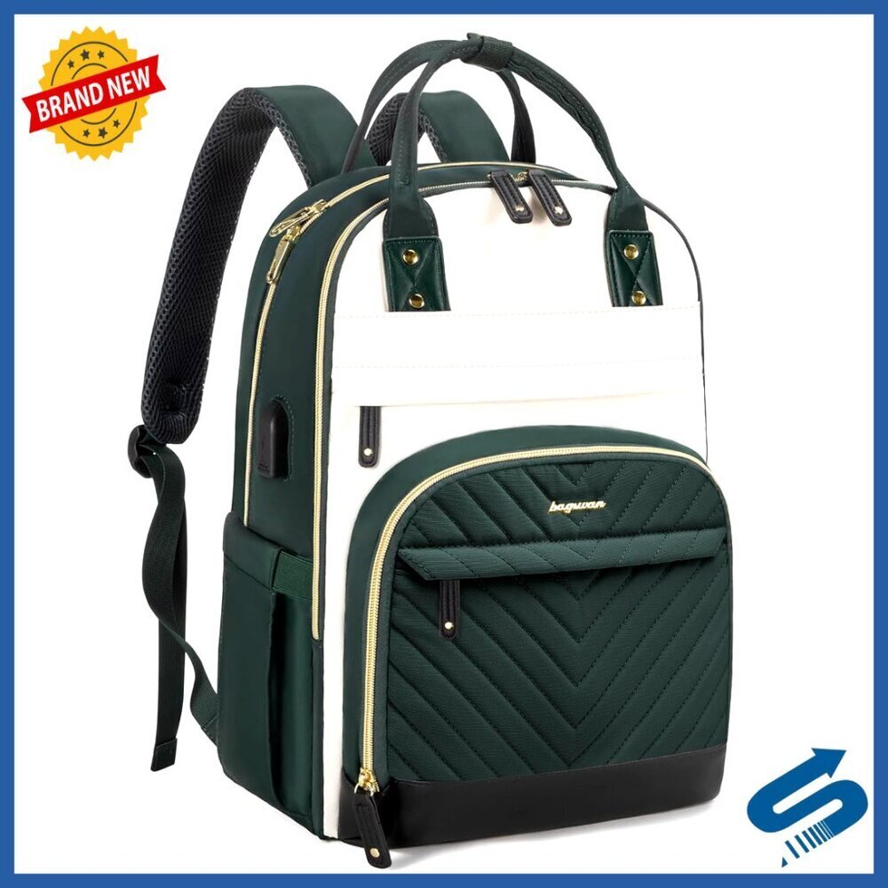Laptop Backpack with USB Charger Waterproof Travel Business Bookbag for Work